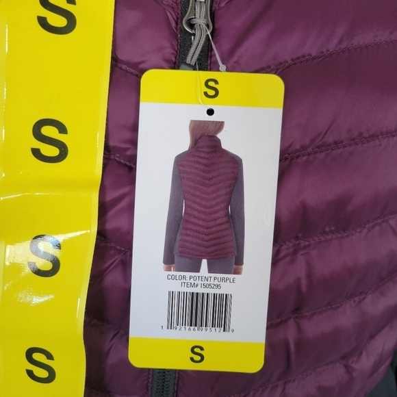 32° Heat NWT Potent Purple Puffer Jacket Long Sleeve Full Zip Quilted Pockets - Picture 3 of 7